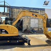 Excavatrice sur chenilles hydraulique CAT 308C d'occasion de haute qualité, peinture d'origine, faible usure, mini-pelle Caterpillar prête à être expédiée