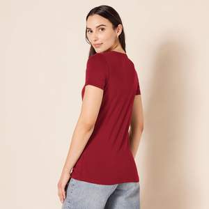 T-shirt d'été pour femmes Serene, doux, respirant, écologique, coupe ajustée, spandex/coton, grande taille, fluide, décontracté, extensible, quotidien - Product Image 3