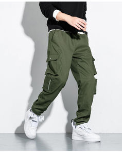 Pantalones de chándal de cintura alta para hombre más vendidos Nueva moda Pantalones cargo apilados con bolsillo Estilo casual transpirable - Product Image 4
