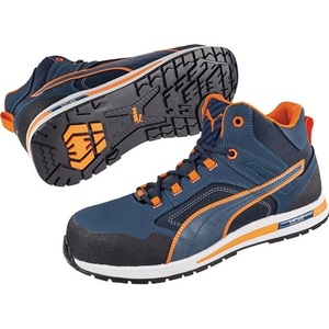 Bottes de sécurité Crosstwist MID Taille 40 Bleu/Orange S3S FO HRO SR 20345:2022 Autocollants et lumières réfléchissants promotionnels - Product Image 1