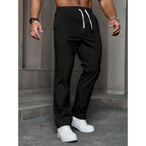 Ropa informal de alta calidad, Pantalón recto para hombre, pantalón de Color sólido para hombre, MOQ bajo, pantalones de chándal para hombre y pantalón personalizados - Product Image 1