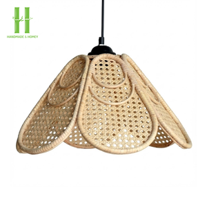 Rattan <b>Bamboo</b> Lampshade Modern Indoor Eco-Friendly Wholesale Pendant <b>Light</b> Hotel Decoration Handicraft Custom Shape Vietnam - Product Image 5