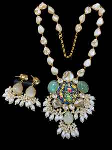 <b>Indian</b> Manufacturer's Bollywood Gold Plated Long <b>Necklace</b> <b>Set</b> for Women & Girls Classic Religious & Wedding Party Wear - Product Image 4