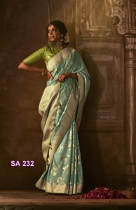 Dernier Designer Pure Viscose Dola Soie Avec Zari Weaving Designer Pallu Border Saree By Fab Zone - Product Image 3