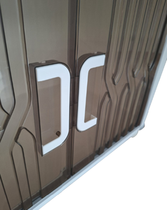 Boîte de rangement en plastique avec double porte et couvercle - 66x40.5x41cm Blanc - Product Image 4