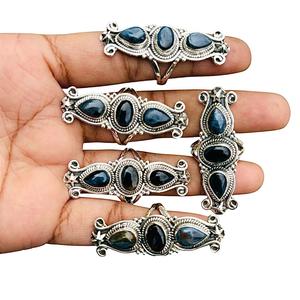 Anillo de diseño de Plata de Ley 925 al por mayor, juego de bisel de piedras preciosas de pietersite original, joyería hecha a mano de moissanita para fiestas - Product Image 4