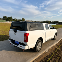 Capot de camionnette en aluminium pour pick-up avec fenêtres coulissantes teintées et poignées verrouillables à clé