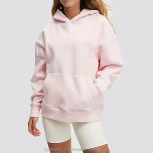 Sweatshirts à capuche pour femmes, style Y2K, en molleton 100% coton, couleur unie, coupe ample, manches longues, décontracté - Product Image 5