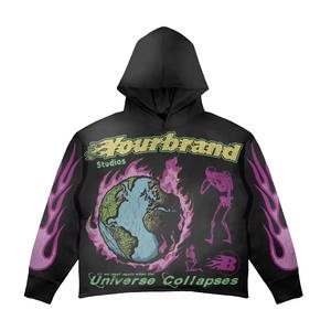 Sweat à capuche oversize tendance pour homme et femme, pull en polaire confortable, streetwear avec capuche à cordon - Product Image 1