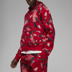 Comfortable Casual <b>Polyester</b> <b>Tracksuit</b> Pullover Digital Printing Hooded Suit 2-Piece Set for Men Plus Size with Cotton Filling - Product Image 2
