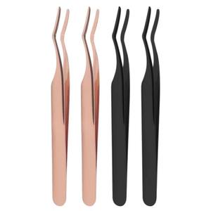 Pince à épiler pour extensions de cils en acier inoxydable HM-ET-216, pointes fines de précision, outil de beauté, application de cils lisse et précise, professionnelle - Product Image 1