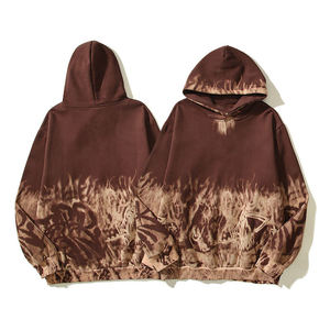 Venta al por mayor personalizado de alta calidad 100% algodón Tie-Dye Sudadera con capucha Streetwear logotipo personalizado sudaderas con capucha para hombres - Product Image 4