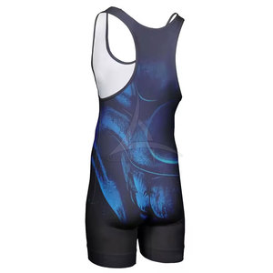 Professional High Quality Fitness Sportswear Breathable Eco-Friendly Quick-Dry Spandex/Polyester Adult Wrestling <b>Singlet</b> - Product Image 4