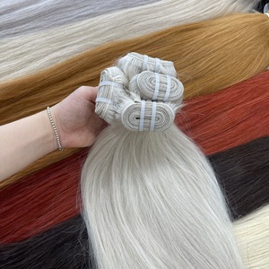 Top Luxury Vietnamese Remy Double Drawn Human <b>Extensions</b> Soft Silky Machine Weft Color Natural Style 100g - Product Image 5