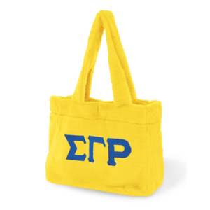 Sigma Gamma Rho SRGho sac en fourrure or doux en peluche fourre-tout élégant grec vêtements élégant sororité sac à main spacieux Durable mode - Product Image 1