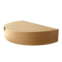 Table de chevet moderne en bois massif, meuble de rangement pour chambre à coucher, étagère murale demi-lune écologique et durable pour la maison et l'hôpital