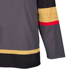 Camiseta de hockey sobre hielo para hombre y mujer con impresión 3D de nombre personalizado en negro, camisetas de entrenamiento de competición - Product Image 3