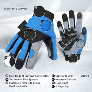 Gants de travail de qualité supérieure, gants mécaniques à forte adhérence pour la réparation automobile, les travaux de garage, le service automobile et la manipulation d'outils - Product Image 3