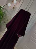 Vente en gros AWAIS HOUSE Dubaï Abaya Boutique Robe Kaftan en velours léger faite à la main avec perles et sequins, longueur au sol, manches longues