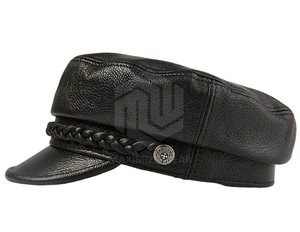 Genuine Leather Rider Style <b>Hat</b> Men <b>Newsboy</b> Cap Winter Sheepskin Ladies Students Navy Visor Brand Octagonal Caps Women - Product Image 1