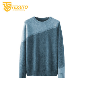Suéter de punto holgado informal para hombre, ropa de calle tejida con cuello redondo, Jersey de punto, suéter informal para hombre - Product Image 6