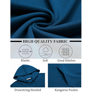 Sweats à capuche unisexe avec logo personnalisé de haute qualité saphir épais vêtements d'hiver surdimensionnés vêtements numériques grande taille pour hommes - Product Image 3