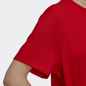 Camisetas de mujer de talla grande Rojas lisas de algodón 100% de alta calidad, etiquetas de impresión personalizadas para hombres, camisetas casuales con bordado personalizado - Product Image 6