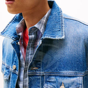 Veste en jean unisexe fabrication pakistanaise veste en jean unisexe de couleur personnalisée veste en jean avec logo personnalisé - Product Image 5