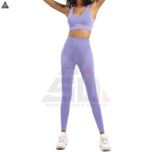 Fabricante de Ropa de Yoga para Mujer, Servicio OEM, Tallas Grandes, Transpirable, Secado Rápido, Logotipo Frontal Personalizado, Conjunto de 2 Piezas, Ropa de Yoga Profesional - Product Image 6
