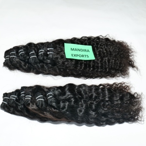 Vendeurs bruts indiens 100% extensions de cheveux bouclés naturels couleur noire lâche vague profonde traitement chimique temple gratuit cheveux humains - Product Image 5