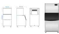 Vente chaude 1000 kg 700 kg machine à glace cube commerciale pour bar/hôtel/discothèque