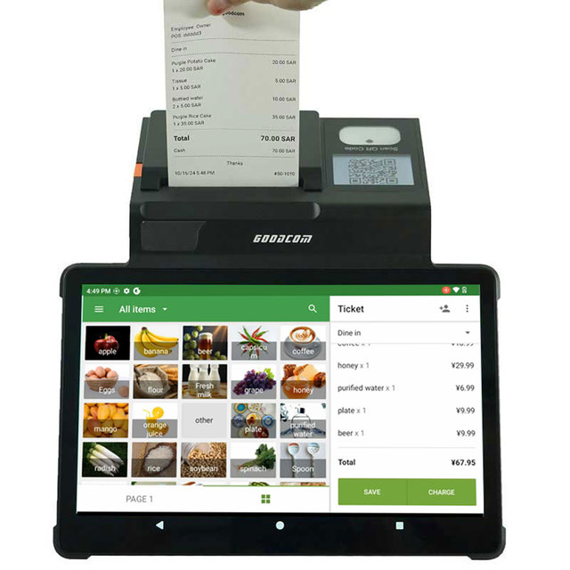 GOODCOM 11 Inch Tablet POS Thermal Printer Restaurant Wireless 4G All in One Touch Pos Printer for Catering