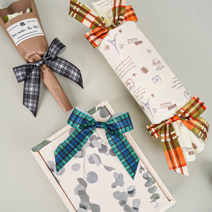 Lazos de Tartán Personalizados Hechos a Mano con Diseño de Cuadros de Búfalo y Lazos de Regalo para Envolver Pasteles y Bolsas de Regalos - Product Image 5