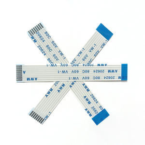 สายเคเบิล AWM ffcfpc 80C 60V VW 10Pin 1.0มม. 60มม. สายไฟแบบยืดหยุ่นทิศทางไปข้างหน้าเป็นมิตรกับสิ่งแวดล้อมพีวีซีสีฟ้าและสีขาว - Product Image 2