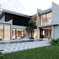 Villas de luxe modernes préfabriquées et mini-maisons à ossature légère en acier, conception gratuite, utilisation pour hôtels et appartements, garantie de 2 ans