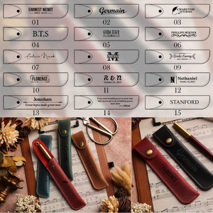 Custom Pen Sleeve Personalized Handmade Genuine Leather Pen Holder Fountain Pen Pouch <b>Diary</b> Accessory Gift Him Her Unisex - Product Image 6