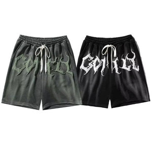Pantalones Cortos Personalizados de Alta Calidad con Estampado Completo, Estilo Urbano, de Algodón Francés con Estampado Puff para Hombre - Product Image 1