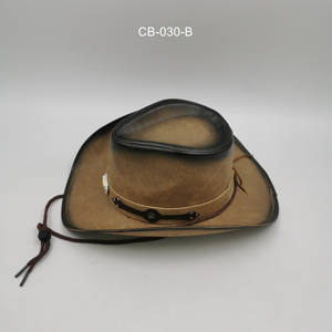 Nuevos sombreros de vaquero de cuero al aire libre para hombres de vaquero occidental personalizados Sombreros de vaquero en cuero genuino Sombreros de moda al por mayor - Product Image 6