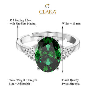 NOVAMART Fine Premium 925 Pure Sterling <b>Silver</b> <b>Rings</b> for Women Oval Princess Cut Diamond Invisible Geometric Engagement Also <b>Men</b> - Product Image 5