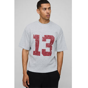 Haute qualité luxe hommes T-Shirt Designer marque High Street 100% coton solide motif lourd respirant 220 grammes tissu - Product Image 1