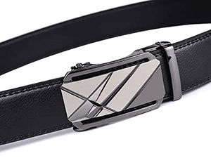 2024 ceinture en cuir de vachette de luxe pour hommes longueur personnalisée boucle en acier conception personnalisée Logo haute en cuir de vache véritable en gros Pakistan - Product Image 4
