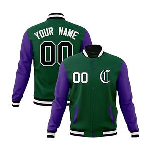 Veste universitaire ODM OEM personnalisée pour hommes, col montant en tissu de laine avec logo de numéro de nom imprimé personnalisé, vêtements d'extérieur d'hiver - Product Image 6