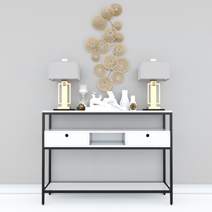 Modern/Classic 3-Tier <b>Entry</b> Villa/Hotel/Bedroom <b>Console</b> <b>Table</b> with Iron Drawers-CST015 - Product Image 2