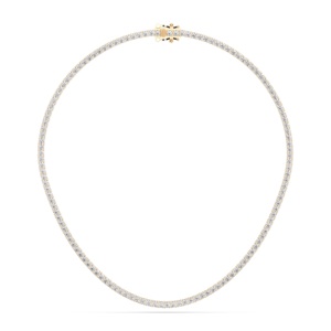 Collar de tenis de diamantes redondos de moissanita de 20,20 quilates/VVS de 16,50 pulgadas en platino para mujer - Product Image 3