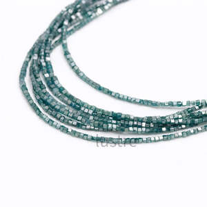 Natural Blue Diamond <b>Cube</b> Beads Faceted AAA Diamond Gemstone Strand 38cm Wholesale Jewelry Making Supplies 0.40 mm hole custom - Product Image 1