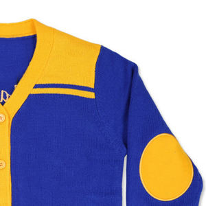 Suéter Cárdigan de Punto de Lana para Hombre, Diseño Personalizado OEM y ODM, Venta al por Mayor, Estilo Universitario Deportivo - Product Image 4