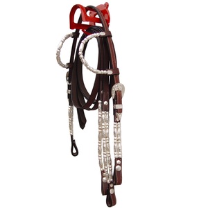 CABECERO DE CUERO OCCIDENTAL TALLADO INCLUIDO RIENAS DE CUERO DISEÑO DE PERNO DE PLATA PERSONALIZAR CABEZAL DE CUERO - Product Image 2