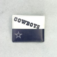 Dompet penyimpan kartu cetak Digital kustom tim sepak bola Amerika dompet kulit PU dompet pria RFID PVC 2025 harga grosir