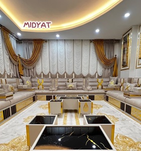 Conjunto de Sala de Estar Tradicional Árabe Majlis |   Tela Plegable Extensible Modular Estilo Antiguo |   Personalizable |   Envío Gratuito a Todo el Mundo - Product Image 2