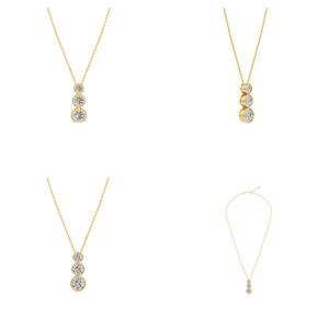 Alta calidad 1.94cts Lab Grown EF Clarity Diamond 14K Collar de oro blanco con cadena VS para bodas y fiestas de mujeres - Product Image 2